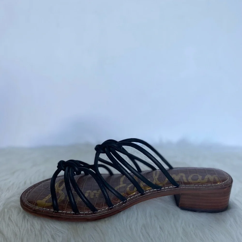 Sam Edelman Black Strappy Flat Sandals